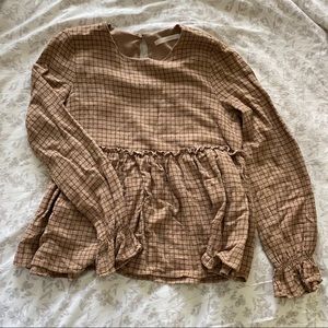 ZARA babydoll blouse
